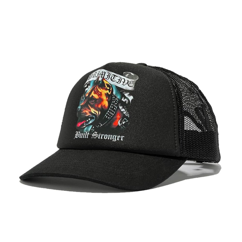 Primitive Trucker Hat Chopper Black Pitbull New With Tags